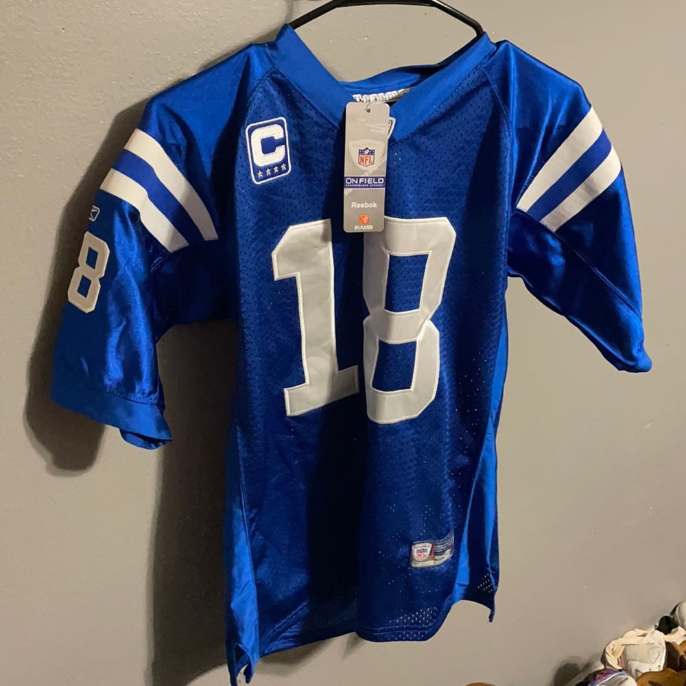 Peyton Manny on the felid football jersey